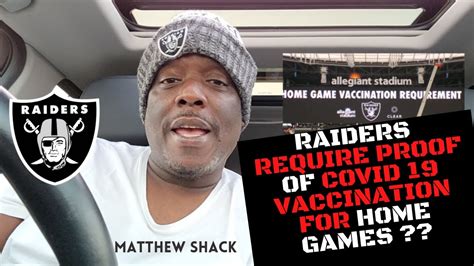 Raiders to require proof of vaccination for games at 